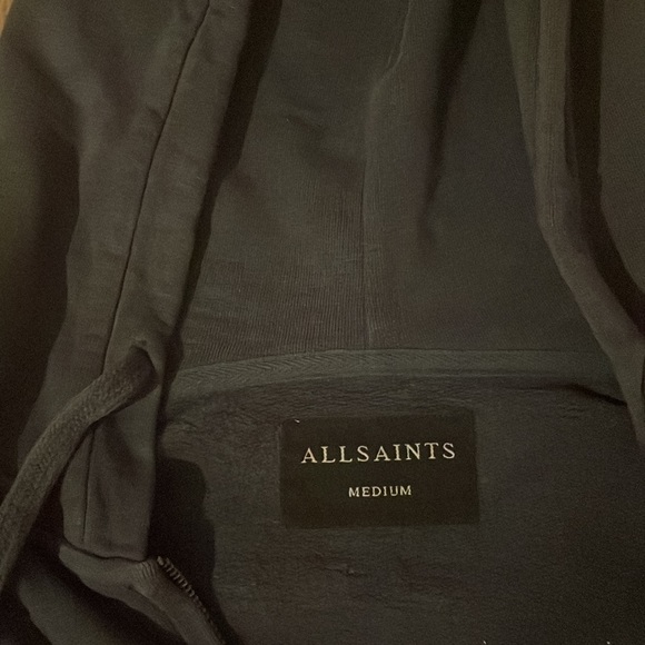 Dark Blue All saints Zip up. Like new revived as gift and never worn once ! - Picture 3 of 4
